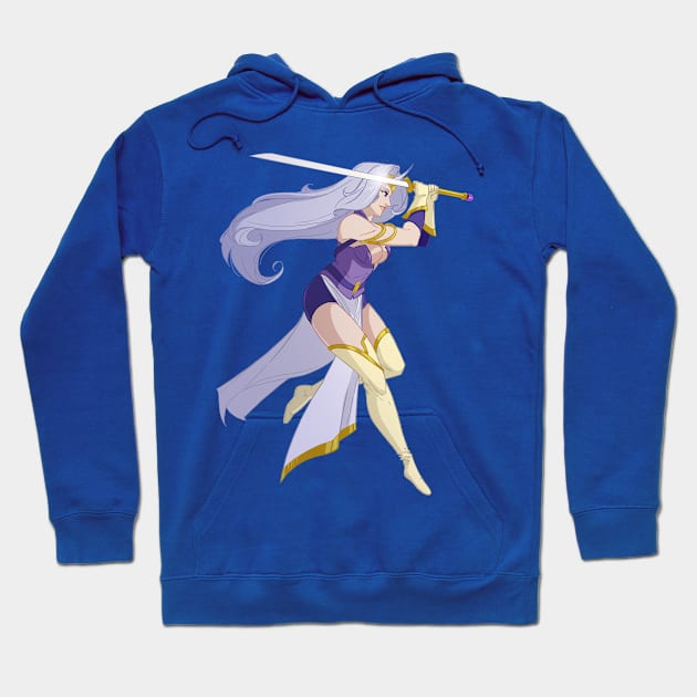 Unicorn Warrior Lady Hoodie by capnflynn